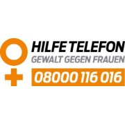 Logo des Hilfetelefons Gewalt gegen Frauen. Nummer  08000116016. www.hilfetelefon.de