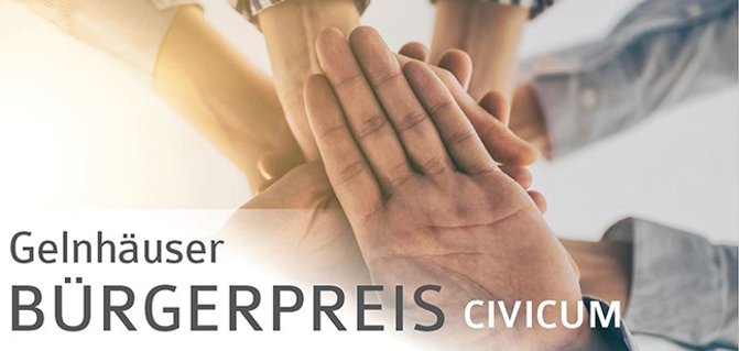 Bürgerpreis CIVICUM 2026 Das Logo des Gelnhäuser Bürgerpreises CIVICUM zeigt ineinander gelegte Hände.