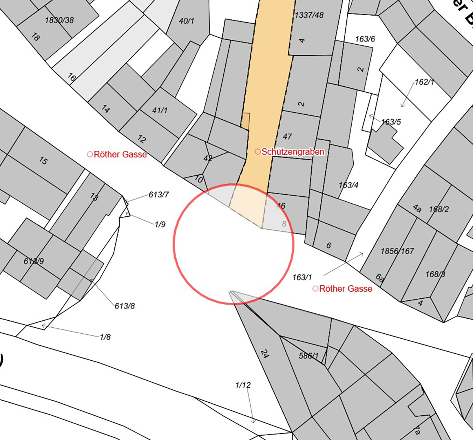 Grafik des betroffenen Verkehrsbereichs. 