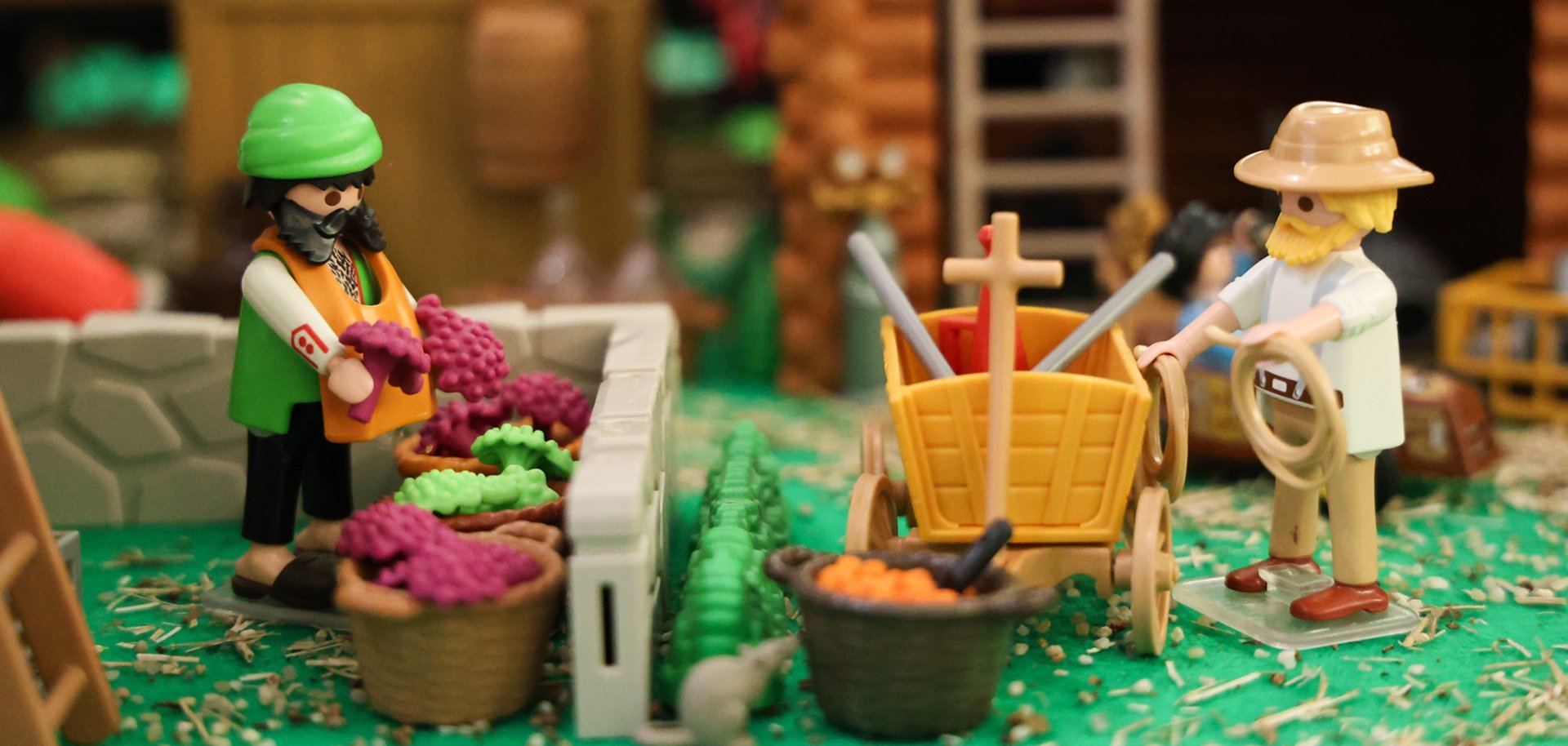 Eine Figurenszene aus der Playmobilausstellung in Gelnhausen.