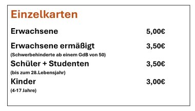 Einzelkarten Einzelkarten