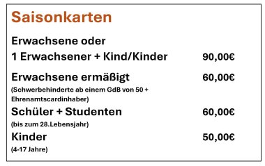 Saisonkarten