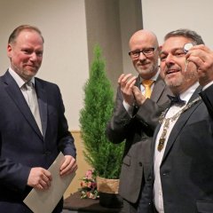 Impressionen der Amtseinführung von Bürgermeister Christian Litzinger - Schlüsselübergabe.