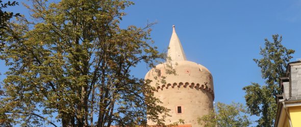 Hexenturm Bild vom Hexenturm mit Baum im Vordergrund