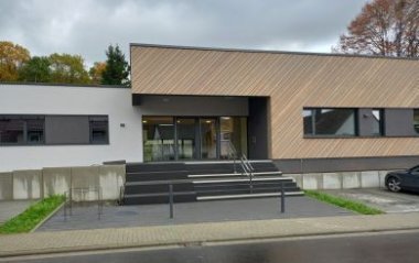 Außenansicht der neuen Kindertagesstätte in Haitz.