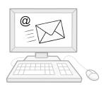E-Mail Illustration E-Mail in Leichter Sprache.