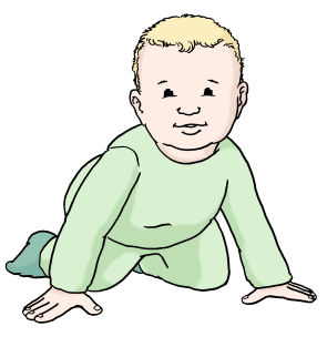 Kleinkind Zeichnung eines Kleinkindes.