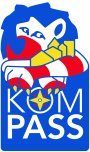 Logo des hessischen Programms (KOMmunalProgrAmmSicherheitsSiegel) KOMPASS