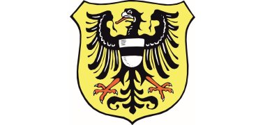 Das Stadtwappen Gelnhausens. Schwarzer Adler auf gelbem Grund. Die Verwendung ist nur mit ausdrücklicher Genehmigung der Stadt Gelnhausen gestattet.