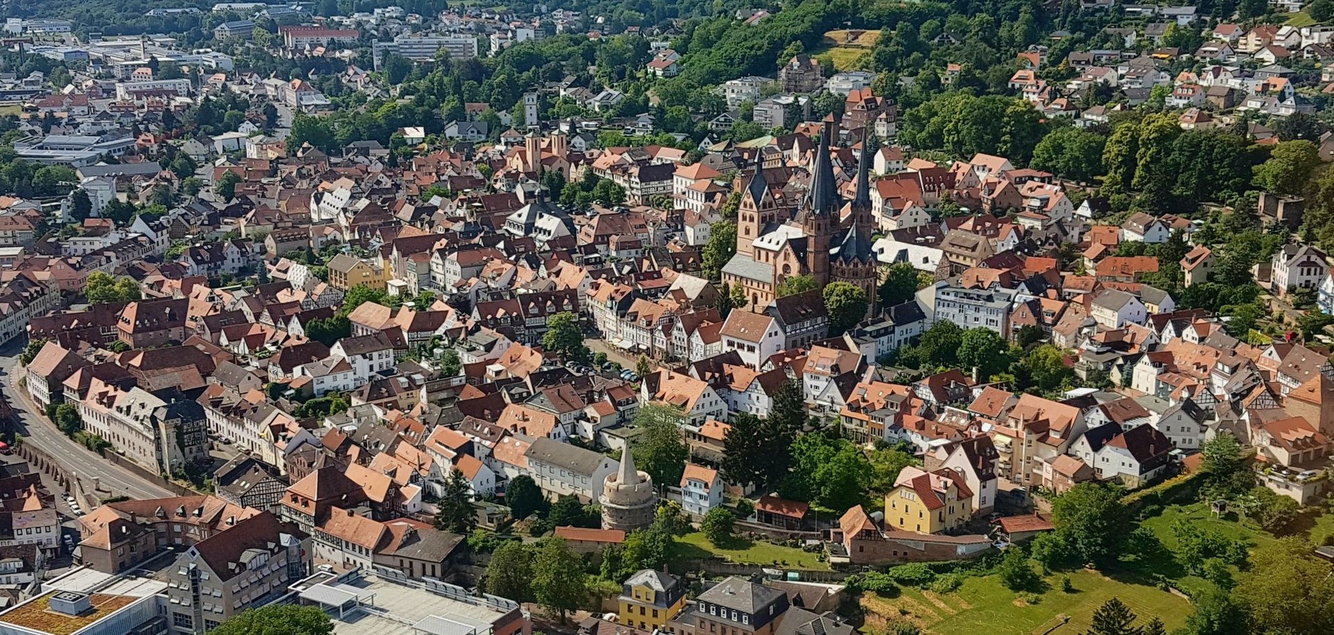 Luftaufnahme der Gelnhäuser Altstadt