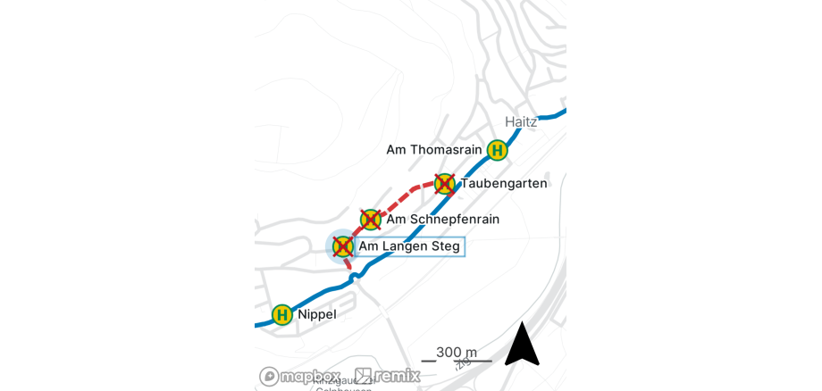 Information der KVG Main-Kinzig mbH: Gelnhausen Am langen Steg 