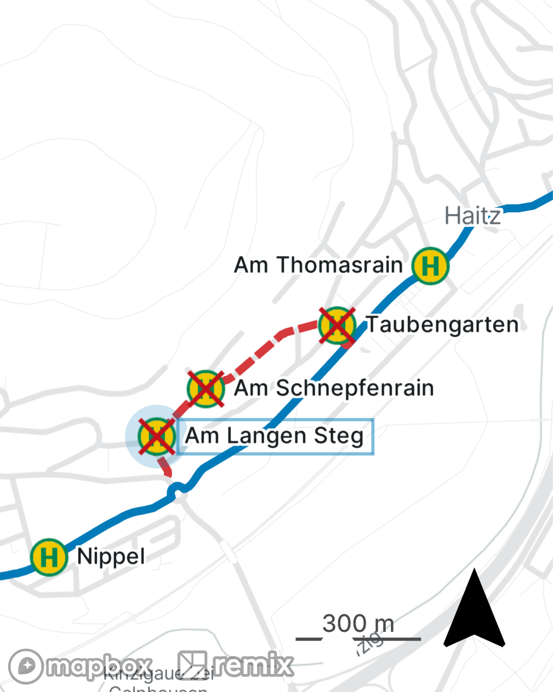 Information der KVG Main-Kinzig mbH: Gelnhausen Am langen Steg 