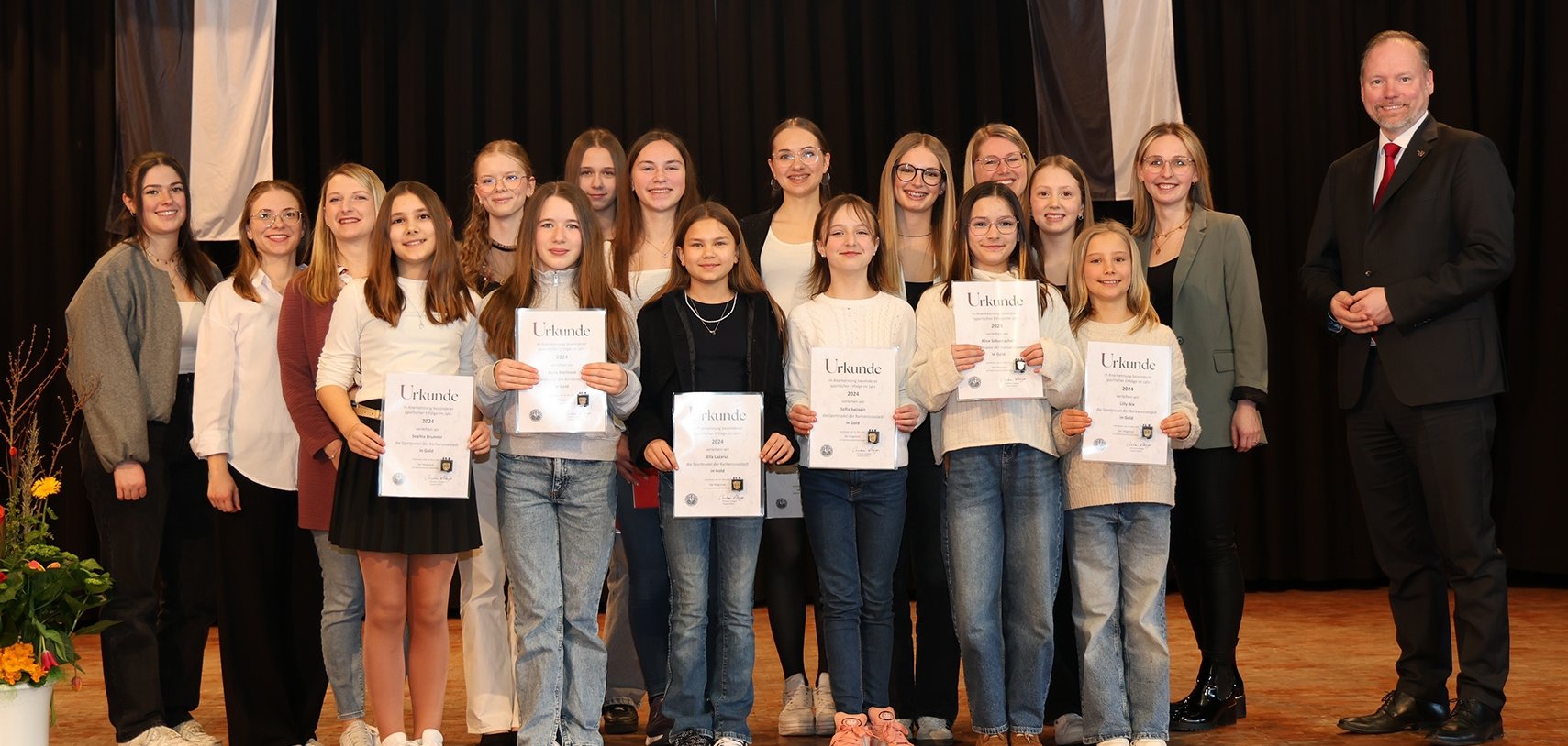 Die Geehrten in der Sportart Gardetanz.