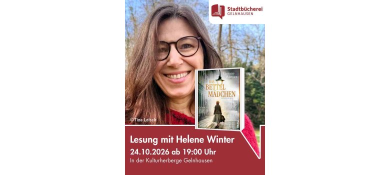 Lesung Helene Winter Autorin mit Buchcover