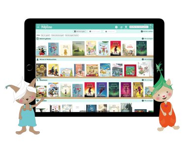 Polylino Tablet mit Kinderbüchern