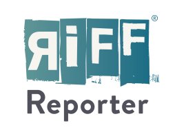 Logo Riffreporter in blauer Schrift